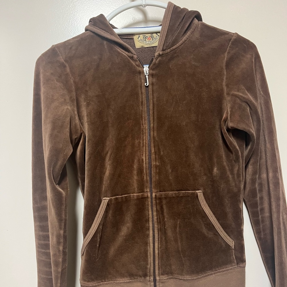 Juicy couture brown velvet jacket